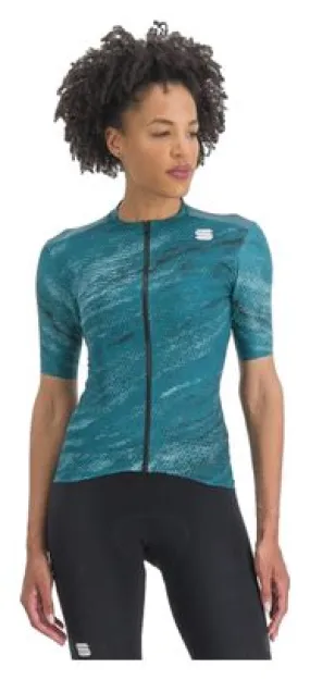Dames trui met korte mouwen Sportful Cliff Supergiara Turquoise